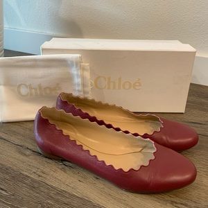 Classic Chloé Lauren Leather Ballet Flat